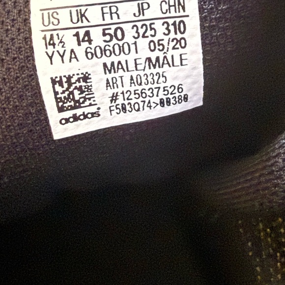 Adidas HVC 2 Wrestling Shoes AQ3325 Men's Size 14.5 Black - Picture 7 of 7